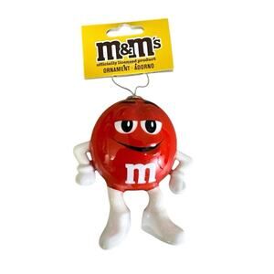 M&M’s Red Candy Character Decoupage Christmas Ornament Ruz New